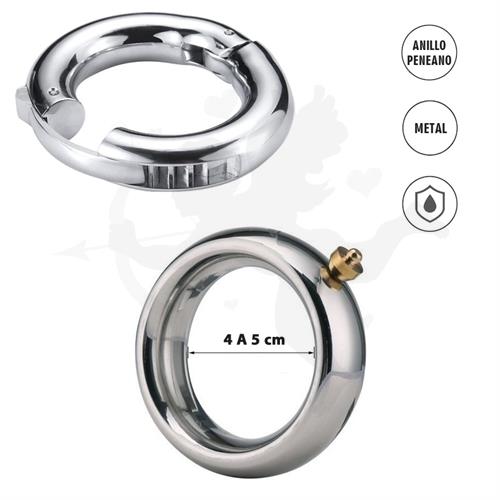 Anillo para el pene ancho metalico L